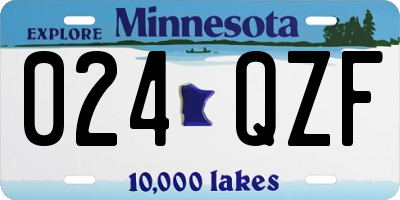 MN license plate 024QZF