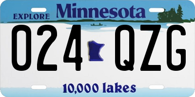 MN license plate 024QZG