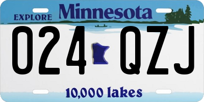 MN license plate 024QZJ