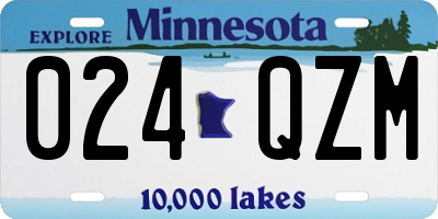 MN license plate 024QZM