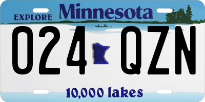 MN license plate 024QZN