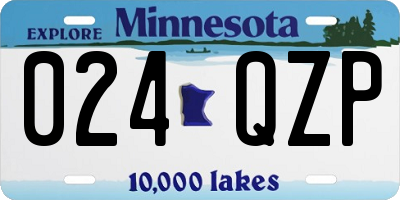 MN license plate 024QZP