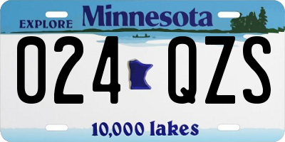 MN license plate 024QZS