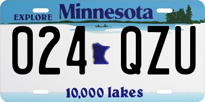 MN license plate 024QZU