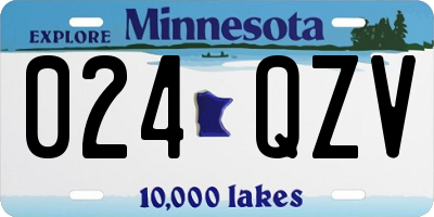 MN license plate 024QZV