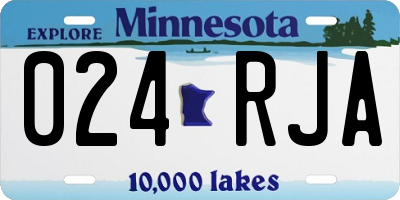 MN license plate 024RJA