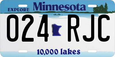 MN license plate 024RJC