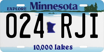 MN license plate 024RJI