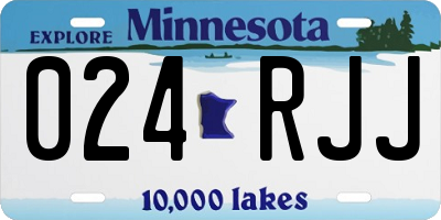 MN license plate 024RJJ