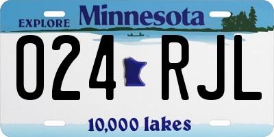 MN license plate 024RJL