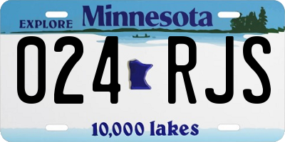 MN license plate 024RJS