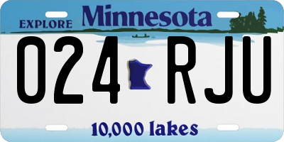 MN license plate 024RJU
