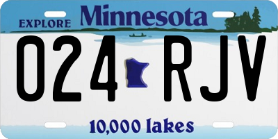 MN license plate 024RJV