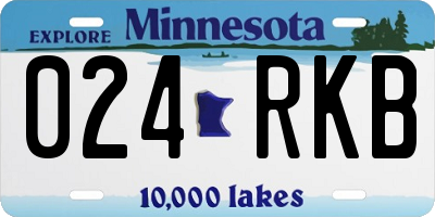 MN license plate 024RKB