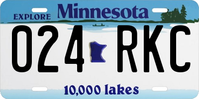 MN license plate 024RKC