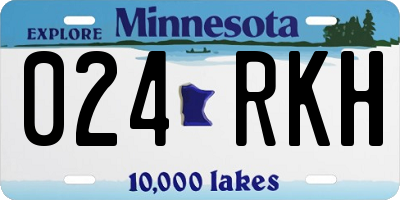 MN license plate 024RKH