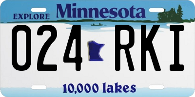 MN license plate 024RKI