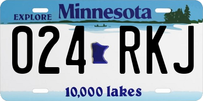 MN license plate 024RKJ