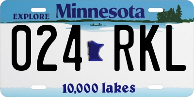 MN license plate 024RKL