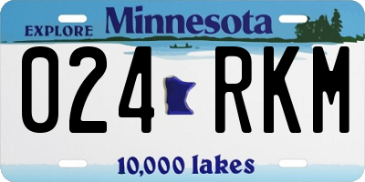 MN license plate 024RKM