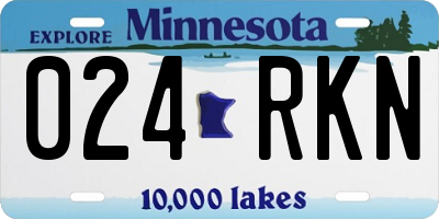 MN license plate 024RKN