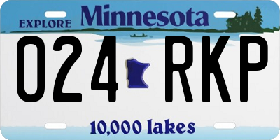 MN license plate 024RKP