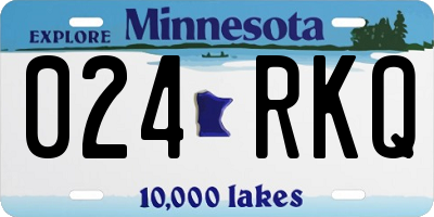 MN license plate 024RKQ
