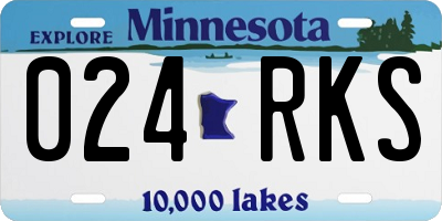 MN license plate 024RKS