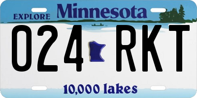 MN license plate 024RKT
