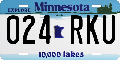 MN license plate 024RKU
