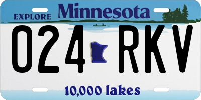 MN license plate 024RKV