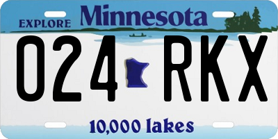 MN license plate 024RKX