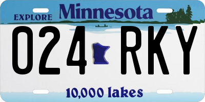 MN license plate 024RKY