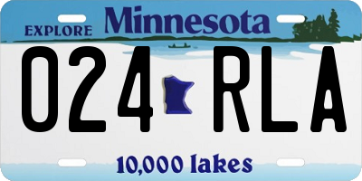 MN license plate 024RLA