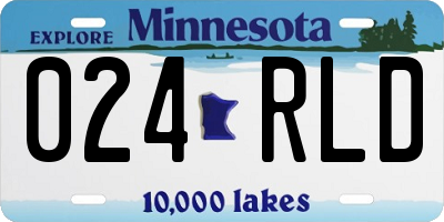 MN license plate 024RLD