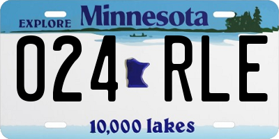 MN license plate 024RLE