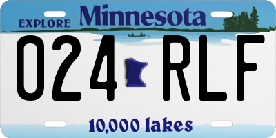 MN license plate 024RLF