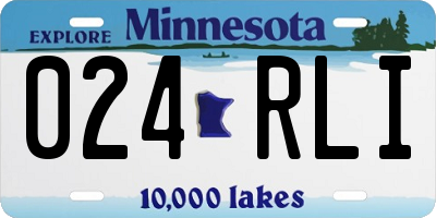 MN license plate 024RLI