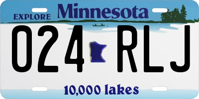 MN license plate 024RLJ