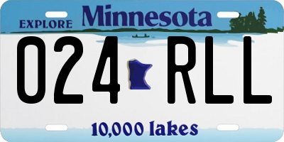 MN license plate 024RLL