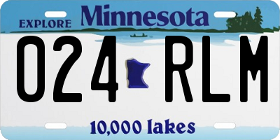 MN license plate 024RLM