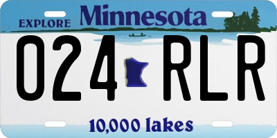 MN license plate 024RLR