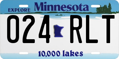 MN license plate 024RLT