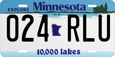 MN license plate 024RLU