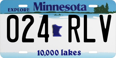 MN license plate 024RLV