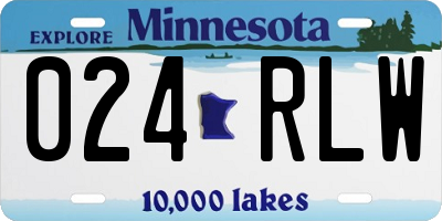 MN license plate 024RLW