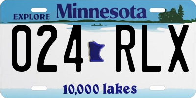 MN license plate 024RLX