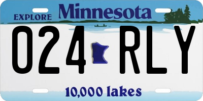 MN license plate 024RLY