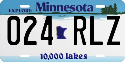 MN license plate 024RLZ