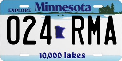 MN license plate 024RMA